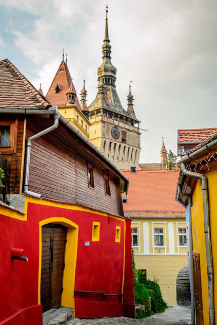 sighisoara medieval rumania torre reloj