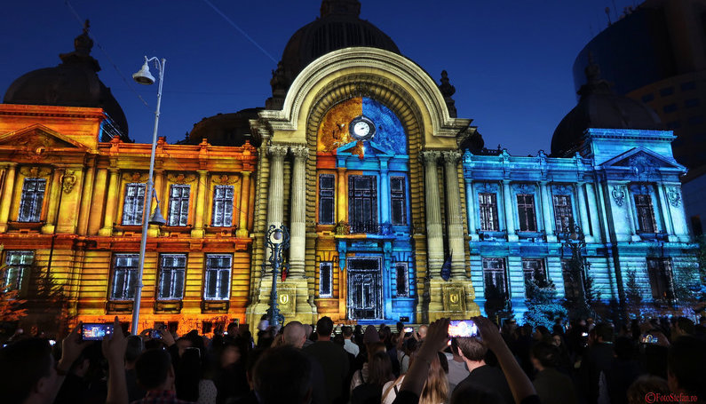 El festival de luz Bucarest abril 2018, mapping
